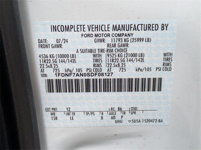 2025 Ford F-750SD 10' CHRYSTEL HYDROLIC DUMP