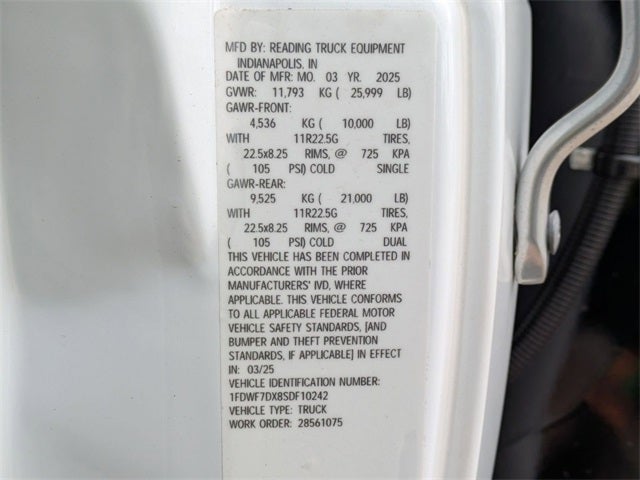 2025 Ford F-750SD Base 10' Chrysteel Dump