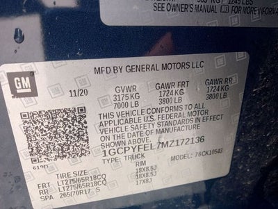 2021 Chevrolet Silverado 1500 LT Trail Boss