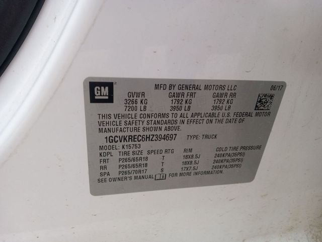 2017 Chevrolet Silverado 1500 LT LT2