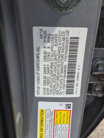 2019 Honda Accord LX