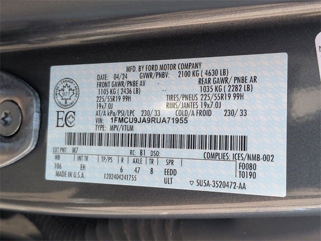 2024 Ford Escape Platinum