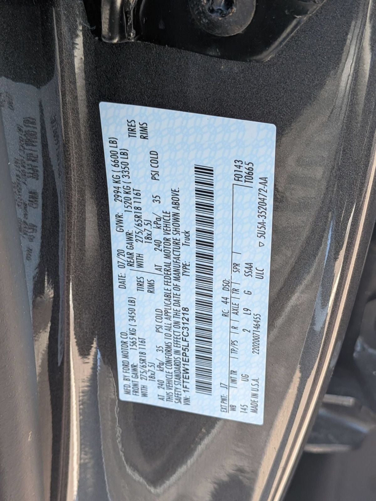 2020 Ford F-150 XLT 4X4