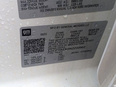 2022 Chevrolet Silverado 1500 LTD Work Truck