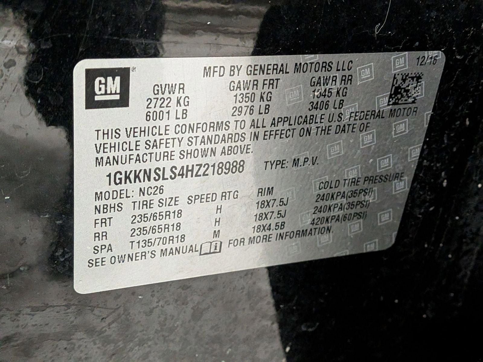 2017 GMC Acadia SLE-2