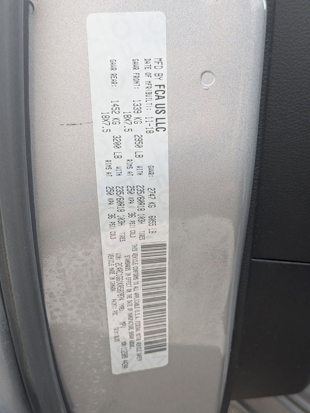2019 Chrysler Pacifica Limited S Appearance Pkg