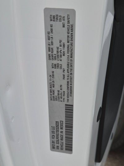 2025 RAM ProMaster 2500 Base 136 WB