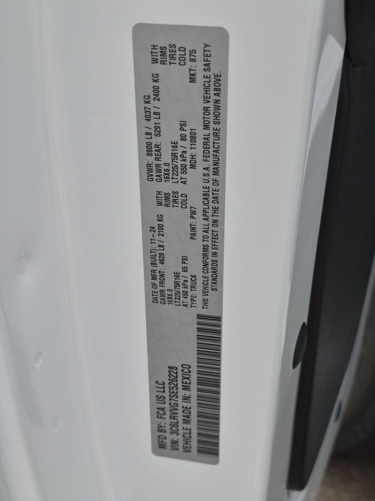 2025 RAM ProMaster 2500 Base 136 WB
