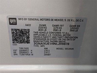 2022 Chevrolet Equinox LT w/ DISABILITY HAND CONTROLS