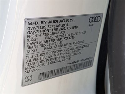 2022 Audi Q8 55 Premium Plus quattro