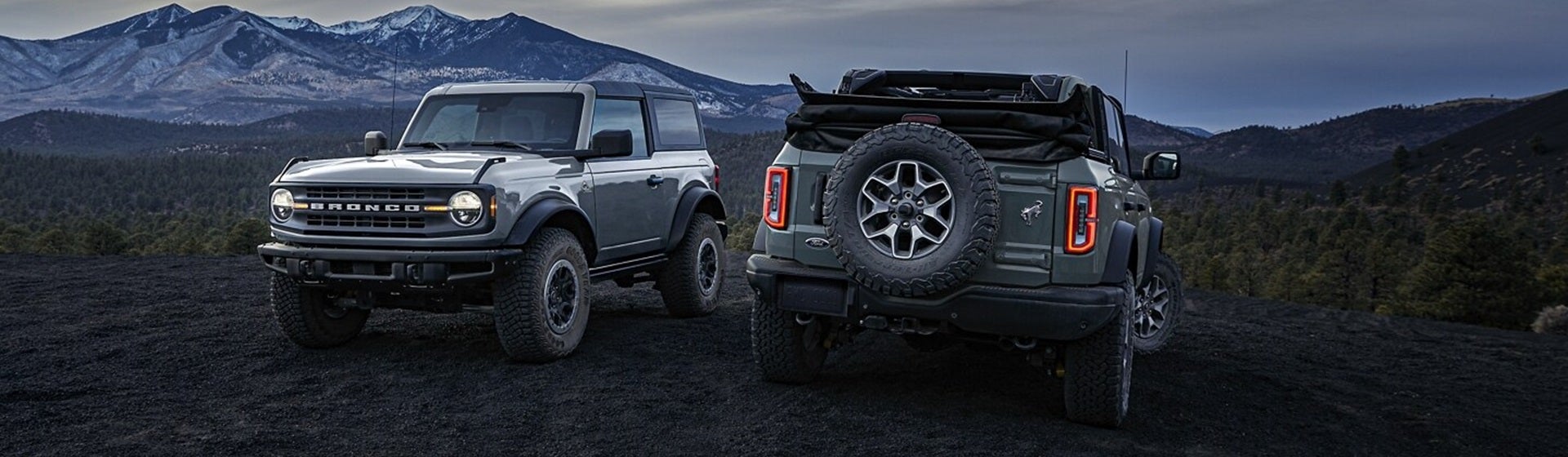 New Ford Bronco Sports near Mountains