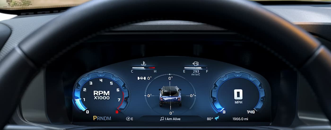 Digital cluster on a 2025 Ford Bronco Sport
