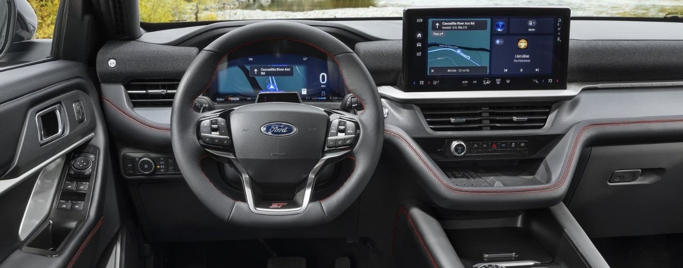 Directions on the infotainment screen in a 2025 Ford Explorer